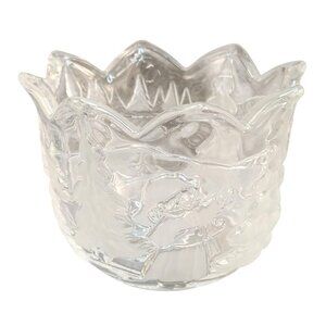 Original Weihnachtstraum Votive Candle Holder Clear Glass Made In Germany With C
